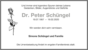Anzeige  Peter Schüngel  Lippische Landes-Zeitung
