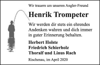 Anzeige  Henrik Trompeter  Lippische Landes-Zeitung