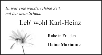 Anzeige  Karl-Heinz Klingenberg  Lippische Landes-Zeitung
