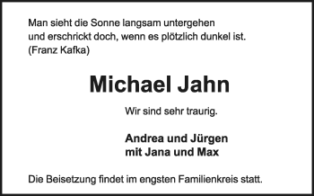 Anzeige  Michael Jahn  Lippische Landes-Zeitung