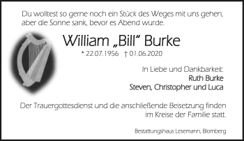 Anzeige  William Burke  Lippische Landes-Zeitung
