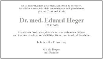 Anzeige  Eduard Heger  Lippische Landes-Zeitung