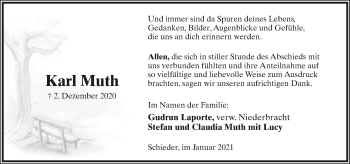 Anzeige  Karl Muth  Lippische Landes-Zeitung