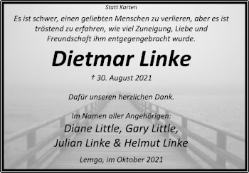 Anzeige  Dietmar Linke  Lippische Landes-Zeitung