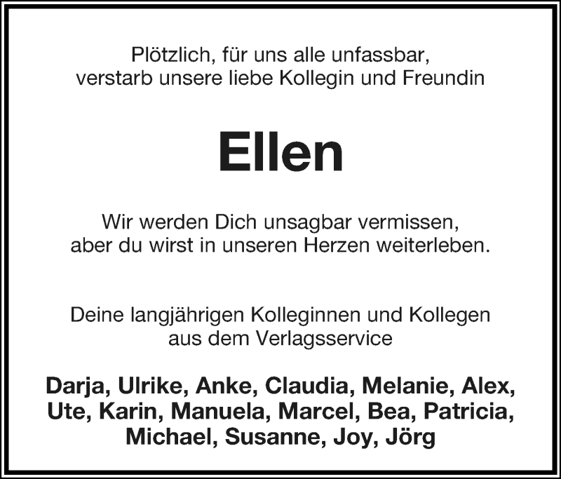  Traueranzeige für Ellen Tölle vom 04.12.2021 aus Lippische Landes-Zeitung