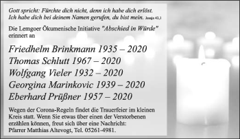 Anzeige  Lemgoer Ökumenische Initiative  Lippische Landes-Zeitung