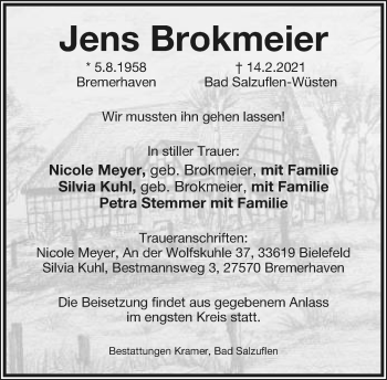 Anzeige  Jens Brokmeier  Lippische Landes-Zeitung