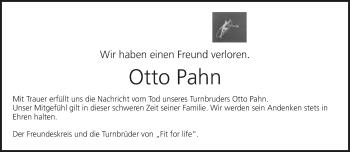 Anzeige  Otto Pahn  Lippische Landes-Zeitung