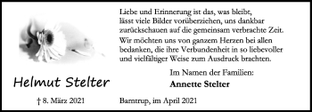 Anzeige  Helmut Stelter  Lippische Landes-Zeitung