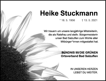 Anzeige  Heike Stuckmann  Lippische Landes-Zeitung