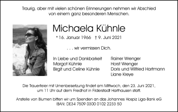 Anzeige  Michaela Kühnle  Lippische Landes-Zeitung