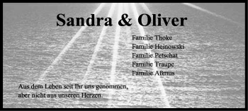 Anzeige  Oliver   Lippische Landes-Zeitung