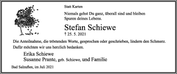 Anzeige  Stefan Schiewe  Lippische Landes-Zeitung