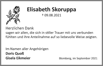 Anzeige  Elisabeth Skoruppa  Lippische Landes-Zeitung