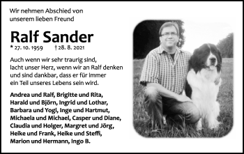 Anzeige  Ralf Sander  Lippische Landes-Zeitung