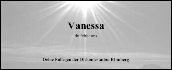 Anzeige  Vanessa Arndt  Lippische Landes-Zeitung