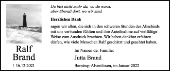 Anzeige  Ralf Brand  Lippische Landes-Zeitung