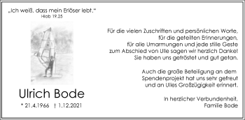 Anzeige  Ulrich Bode  Lippische Landes-Zeitung