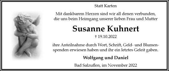 Anzeige  Susanne Kuhnert  Lippische Landes-Zeitung
