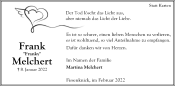Anzeige  Frank Melchert  Lippische Landes-Zeitung