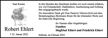 Anzeige  Robert Ehlert  Lippische Landes-Zeitung