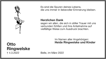 Anzeige  Otto Ringwelske  Lippische Landes-Zeitung