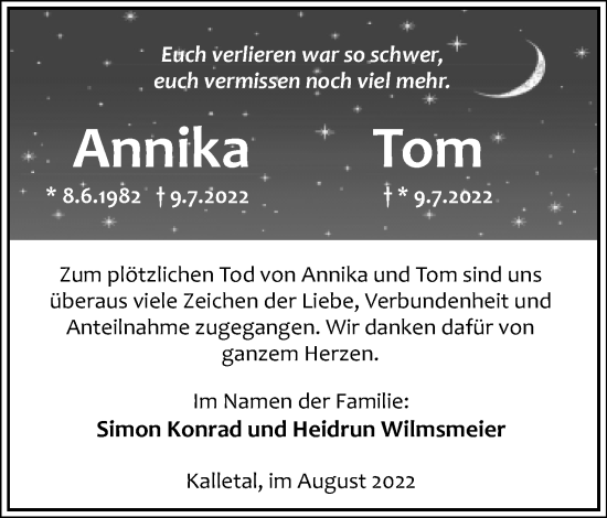 Anzeige  Annika und Tom   Lippische Landes-Zeitung