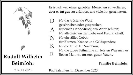 Anzeige  Rudolf Wilhelm Beimfohr  Lippische Landes-Zeitung