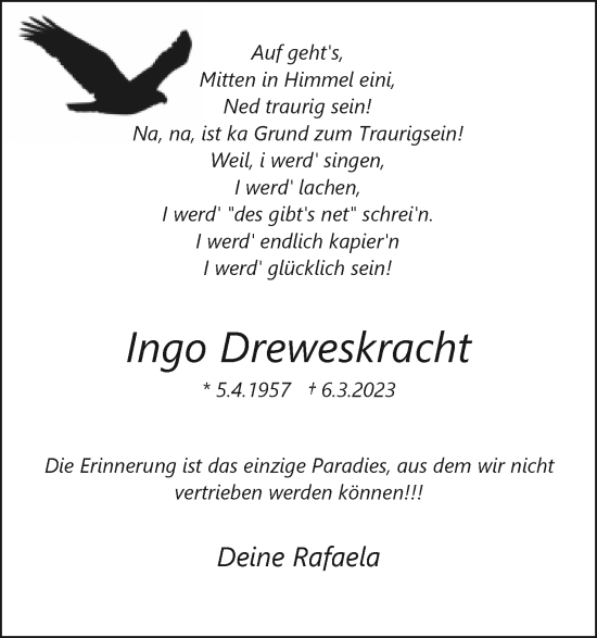 Anzeige  Ingo Dreweskracht  Lippische Landes-Zeitung