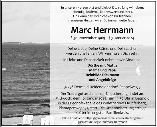 Anzeige  Marc Herrmann  Lippische Landes-Zeitung