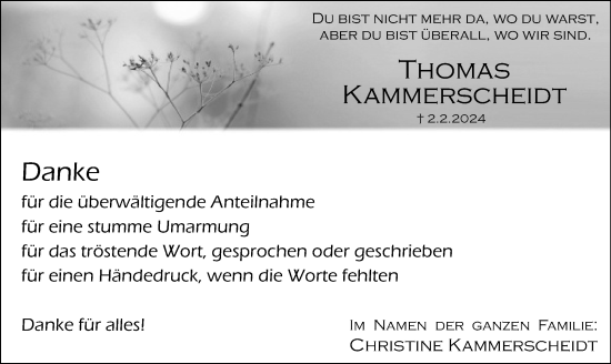 Anzeige  Thomas Kammerscheidt  Lippische Landes-Zeitung