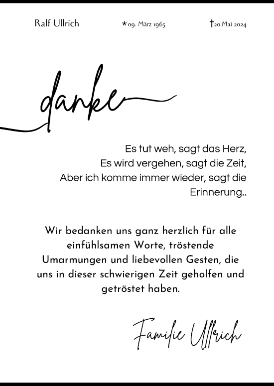 Anzeige  Ralf Ullrich  Lippische Landes-Zeitung