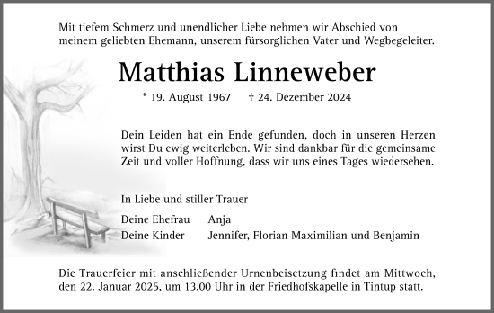 Anzeige  Matthias Linneweber  Lippische Landes-Zeitung