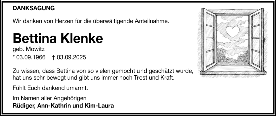 Anzeige  Bettina Klenke  Lippische Landes-Zeitung