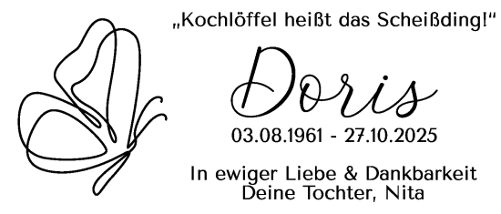 Anzeige  Doris Katzke  Lippische Landes-Zeitung