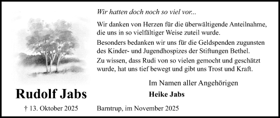 Anzeige  Rudolf Jabs  Lippische Landes-Zeitung