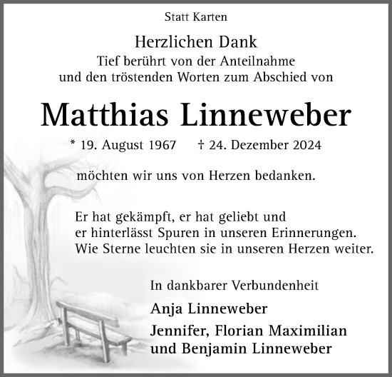 Anzeige  Matthias Linneweber  Lippische Landes-Zeitung