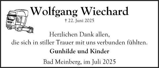 Anzeige  Wolfgang Wiechard  Lippische Landes-Zeitung