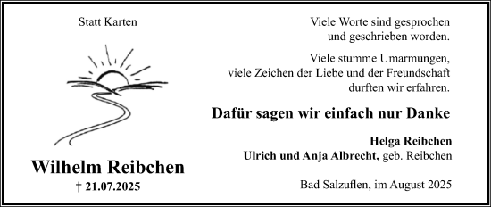 Anzeige  Wilhelm Reibchen  Lippische Landes-Zeitung