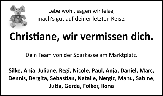 Anzeige  Christiane Graf  Lippische Landes-Zeitung