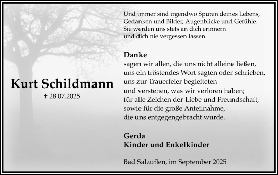 Anzeige  Kurt Schildmann  Lippische Landes-Zeitung