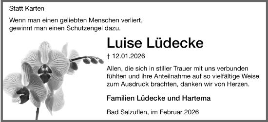 Anzeige  Luise Lüdecke  Lippische Landes-Zeitung